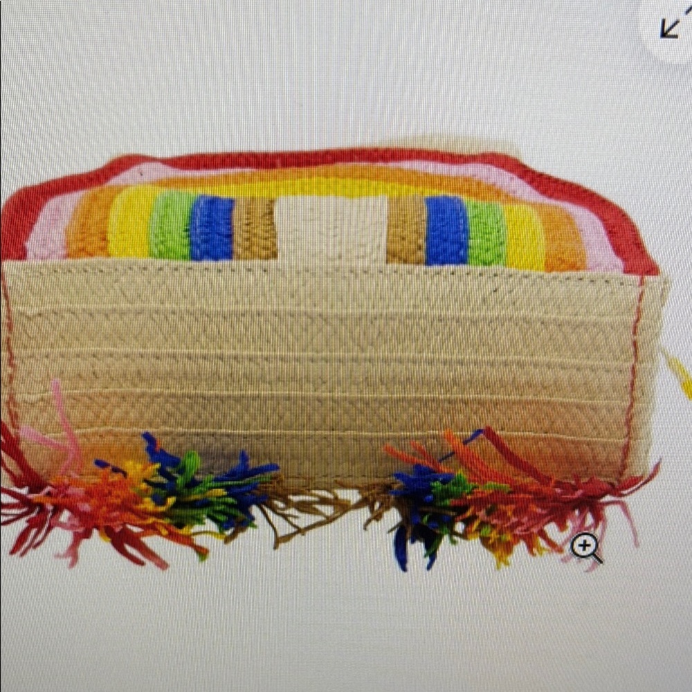 Colorful Rainbow Woven Handbag - Picture 3 of 4